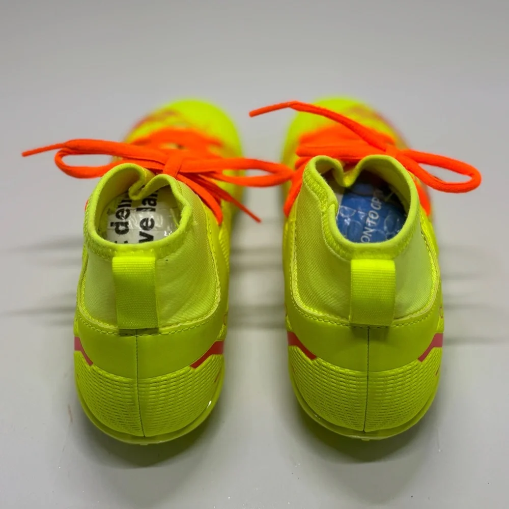 Nike Jr Mercurial Superfly 8 Academy FG/MG Volt Crimson Soccer Cleats Youth 3.5Y